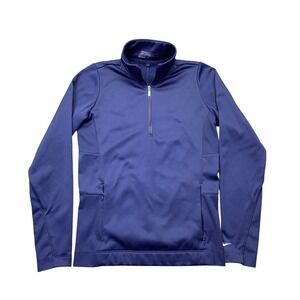Nike Golf Tour Performance Therma-FIT Quarter Zip Pullover Navy‎ Blue Small